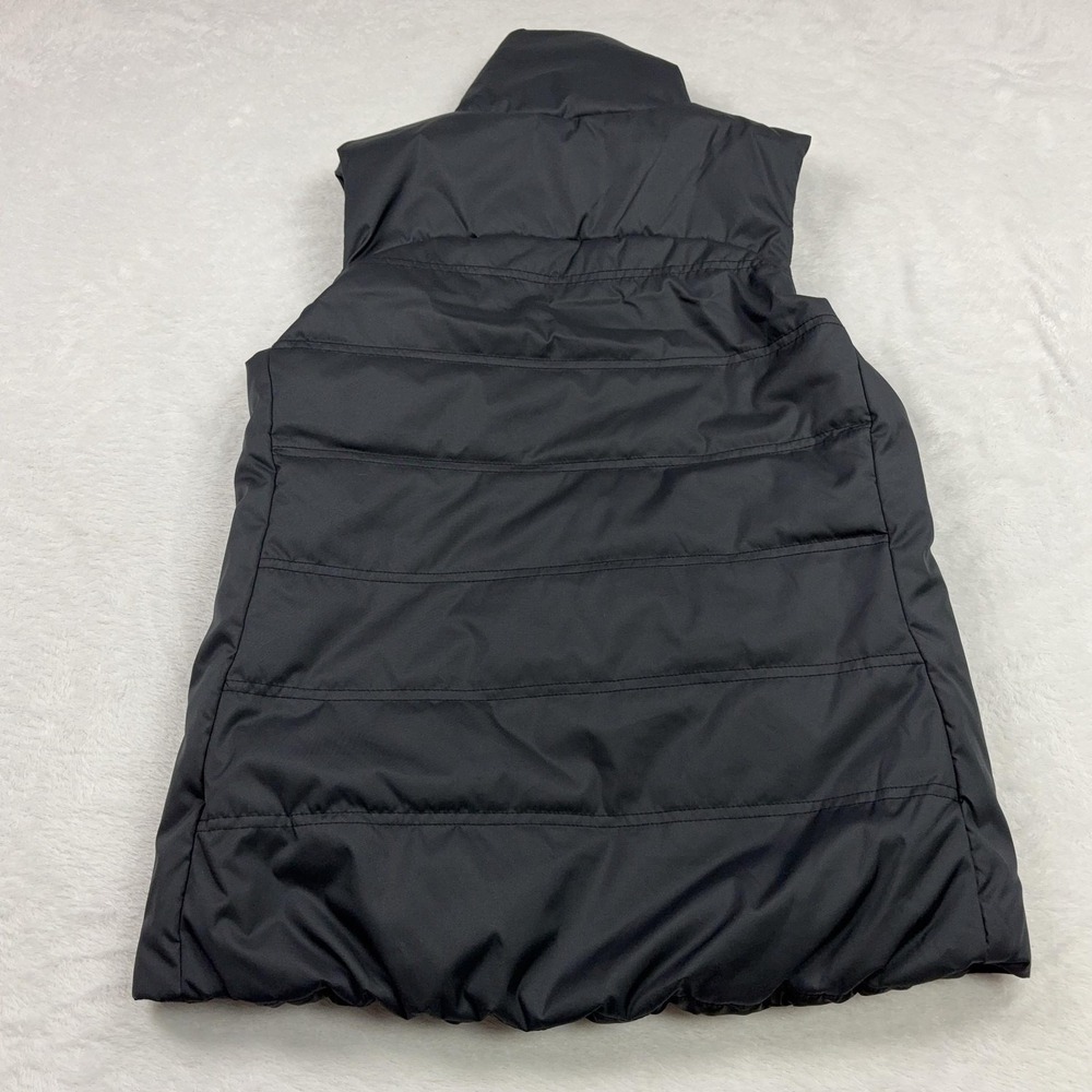 Nike Puffer Vest Womens S Black Insulated Quilted Polyester Lined Collared Short - Picture 3 of 13